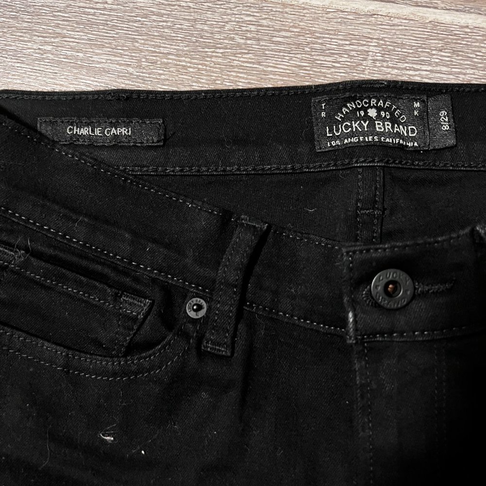 Lucky Brand "Charlie Capri" Black Jeans size 8 / 29